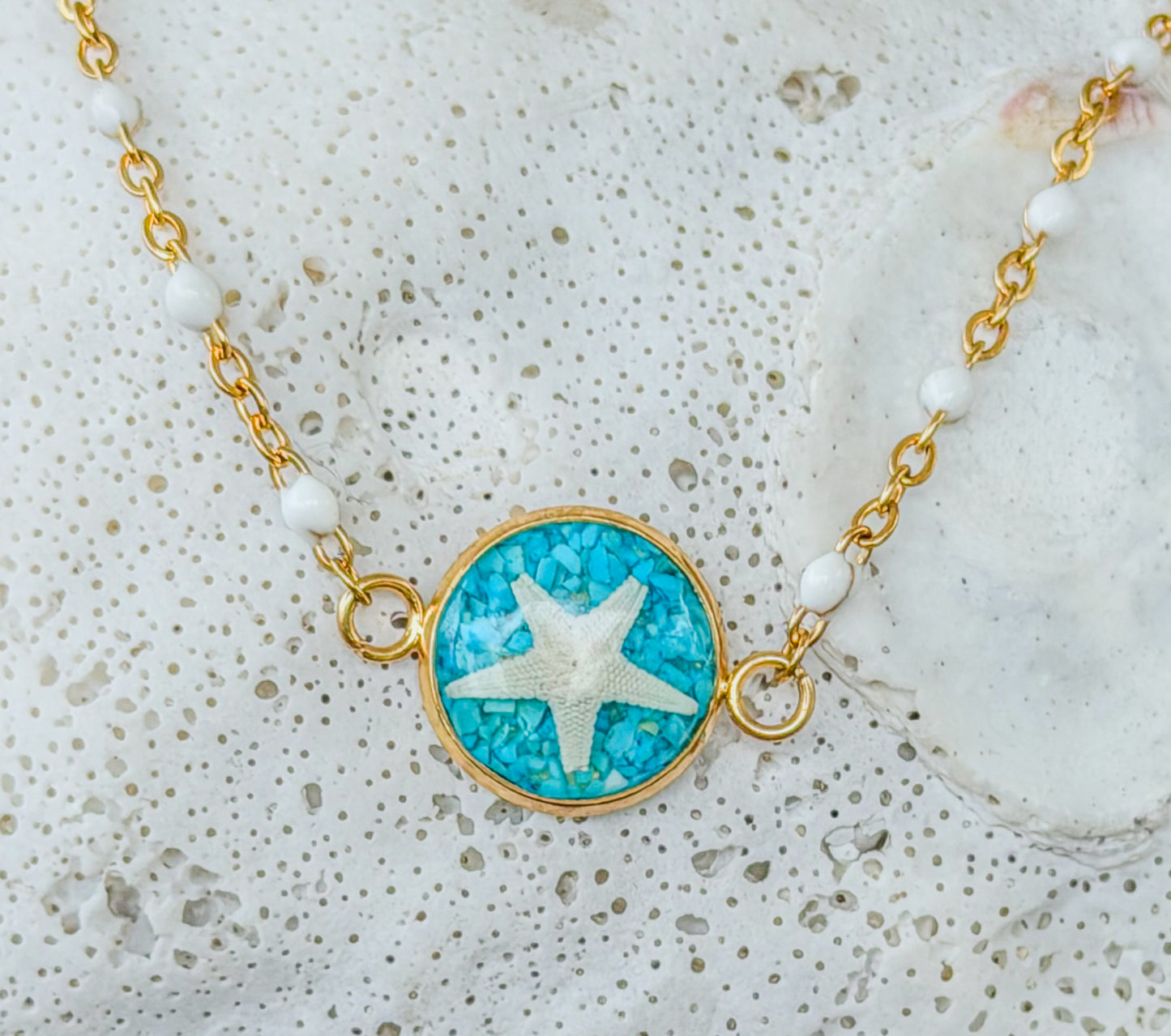 The Juliana Choker - Turquoise Starfish Necklace