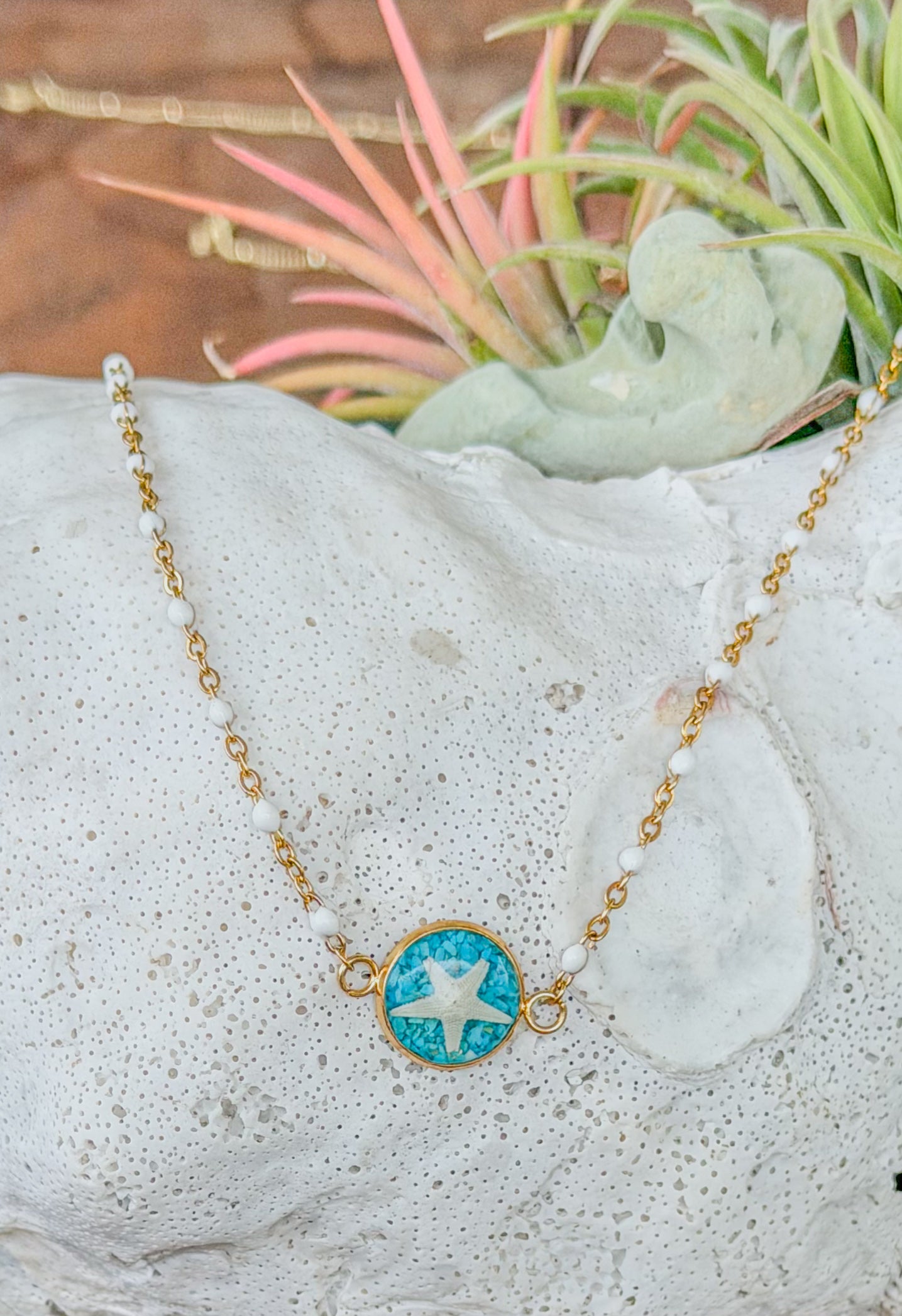 The Juliana Choker - Turquoise Starfish Necklace