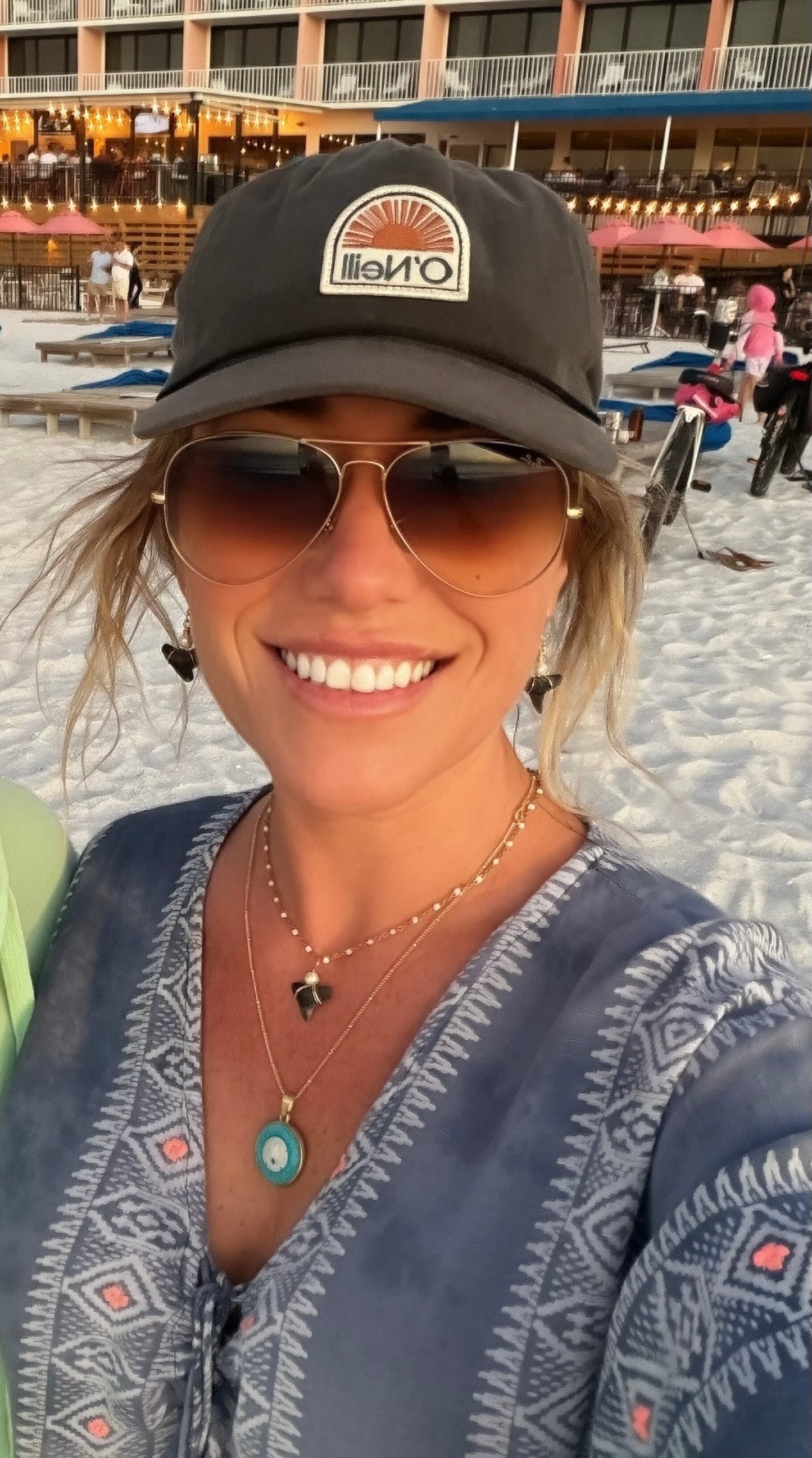 The Kaia Necklace- Turquoise Sand Dollar Edition