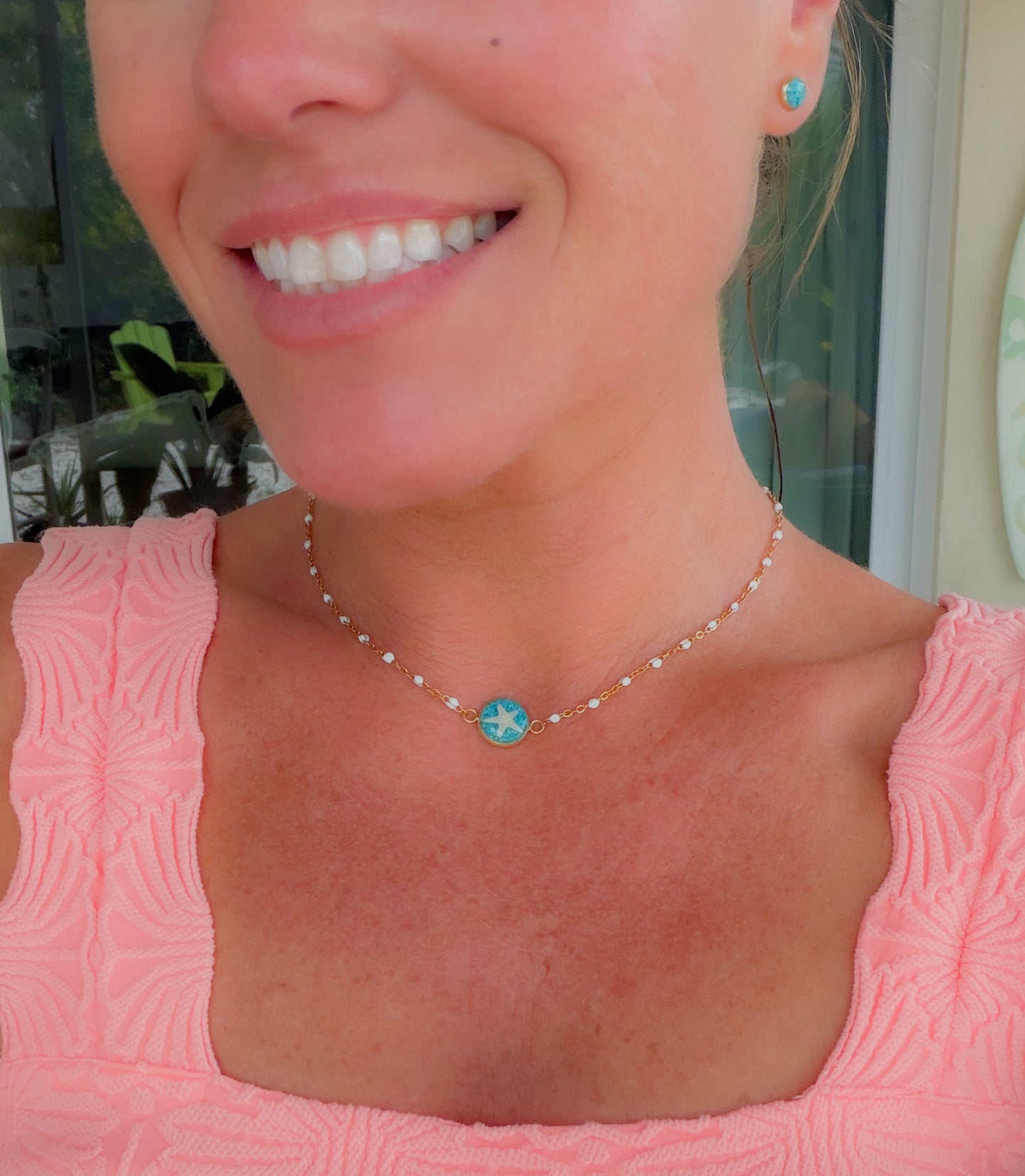 The Juliana Choker - Turquoise Starfish Necklace